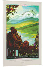 Magnettafel Retro Space Travel - Earth