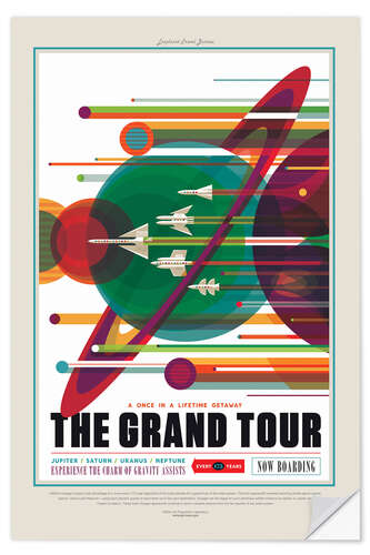 Wandsticker Retro Space Travel - The Grand Tour