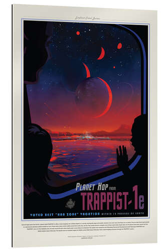 Galleritryk Retro Space Travel - TRAPPIST-1e