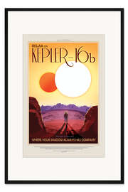 Gerahmter Kunstdruck Retro Space Travel - Kepler16b