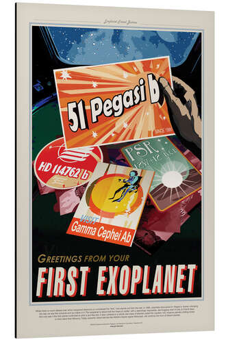 Aluminium print Retro Space Travel - Pegasi51