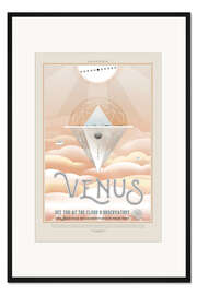 Gerahmter Kunstdruck Retro Space Travel - Venus