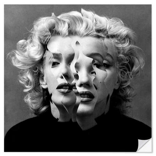 Vinilo para la pared Marilyn fragmentada