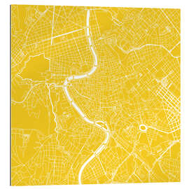 Gallery print City map of Rome, yellow