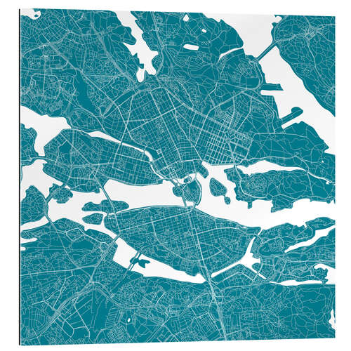 Gallery print City map of Stockholm II