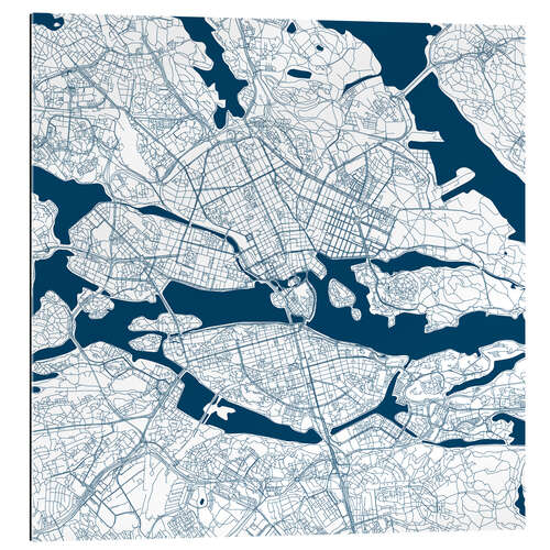 Gallery print City map of Stockholm I