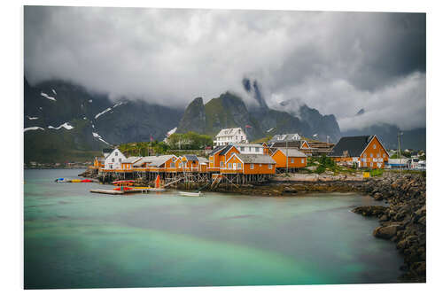 PVC-taulu Fishing village in Lofoten, Norway