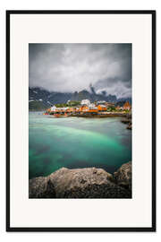 Gerahmter Kunstdruck Reine Lofoten Norwegen