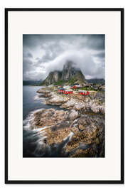 Gerahmter Kunstdruck Hamnoy Lofoten Norwegen