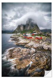 Sticker mural Hamnoy dans les Lofoten en Norvège