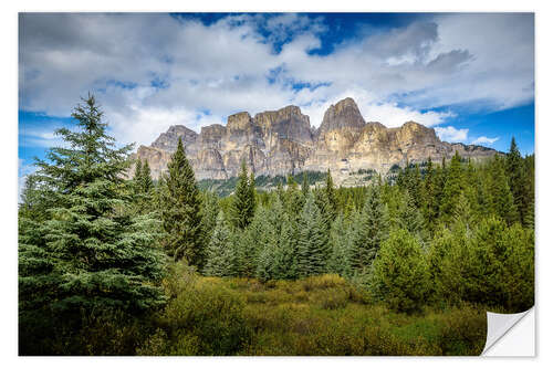 Selvklebende plakat Castle Mountain