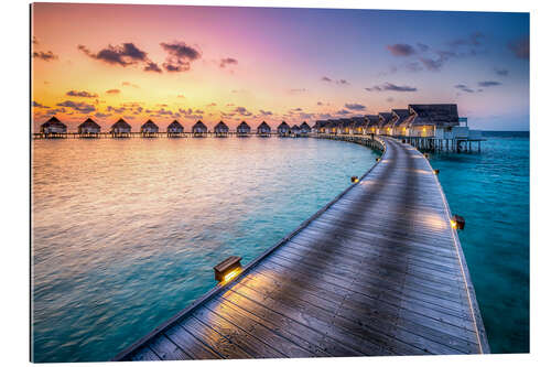 Gallery print Romantic sunset in the Maldives