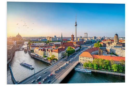 Foam board print Berlin Skyline im Sommer