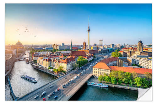 Vinilo para la pared Berlin Skyline im Sommer