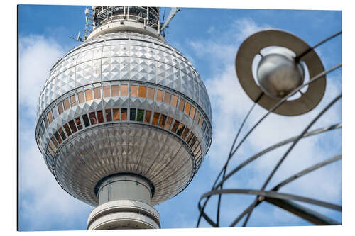 Quadro em alumínio TV tower and world clock in Berlin