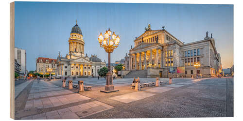 Wood print Gendarmenmarkt in Berlin