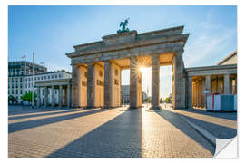 Selvklebende plakat The Brandenburg Gate in Berlin