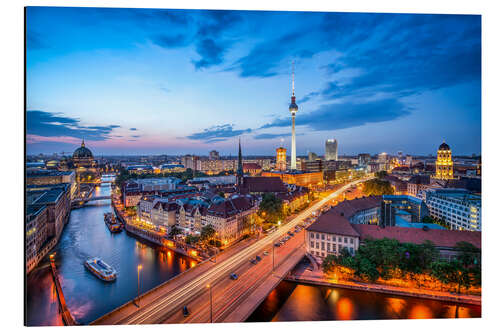 Aluminium print The skyline of Berlin at night