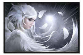 Gerahmter Kunstdruck White feathers