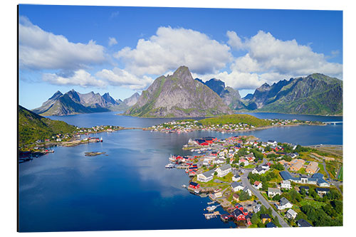 Tableau en aluminium Paysage de rêve en Norvège