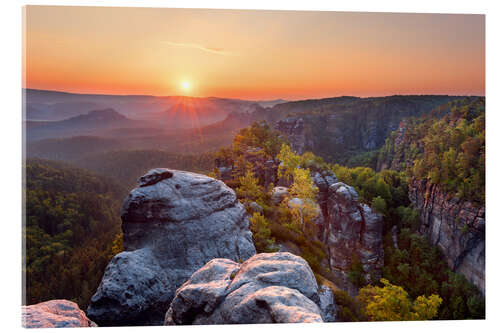 Acrylic print Saxon Switzerland