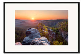 Gerahmter Kunstdruck Sächsische Schweiz