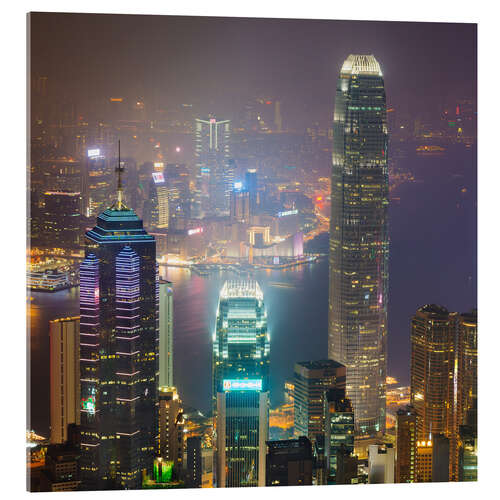 Akryylilasitaulu Hong Kong at night