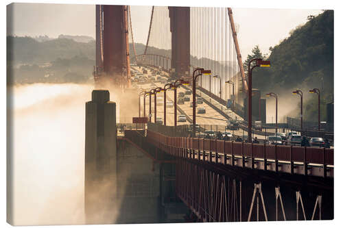 Tableau sur toile Pont du Golden Gate dans la brume, San Francisco