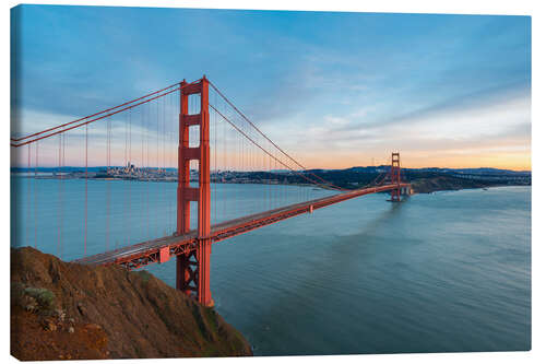 Canvas print San Francisco - Golden Gate Bridge at Sunset