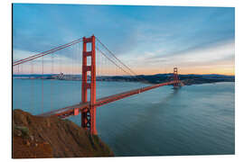Magnettafel San Francisco - Golden Gate Bridge bei Sonnenuntergang