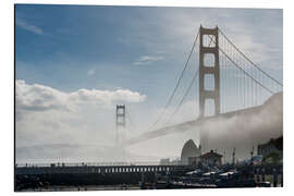 Quadro em alumínio San Francisco - Fog at Golden Gate Bridge