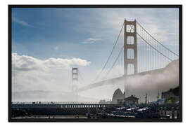 Gerahmter Kunstdruck San Francisco - Golden Gate Bridge im Nebel