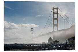 Foam board print San Francisco - Fog at Golden Gate Bridge