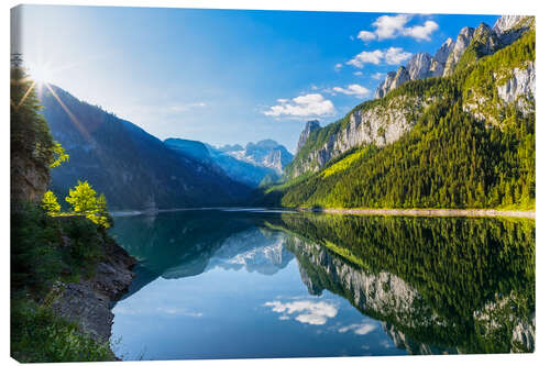 Canvas print Gosausee with dachstein view