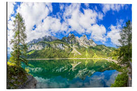 Quadro em alumínio Gosausee with dachstein view