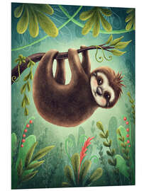 Foam board print Hanging Sloth I