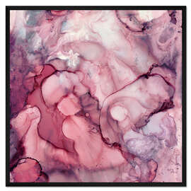 Gerahmter Kunstdruck Flüssige Malve