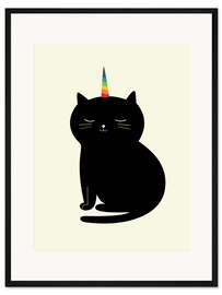 Gerahmter Kunstdruck Caticorn