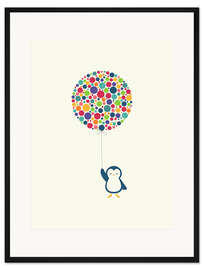 Gerahmter Kunstdruck In die Luft schweben