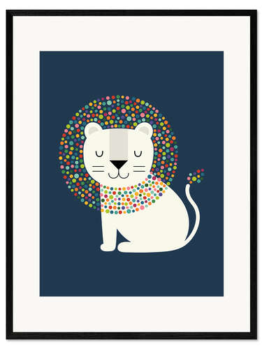 Impression artistique encadrée Comme un lion