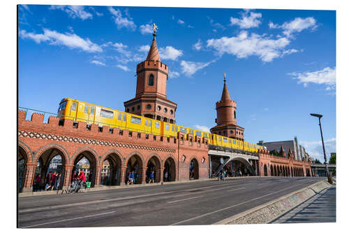 Quadro em alumínio Oberbaumbrücke em Berlim no verão