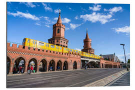 Aluminium print Oberbaumbrücke in Berlin in summer