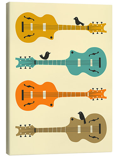 Canvas print BIRDS ON GUITAR STRINGS