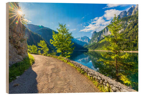 Holzbild Sommer am Gosausee