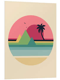 Foam board print Tropical Sunset