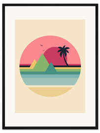 Gerahmter Kunstdruck Tropischer Sonnenuntergang
