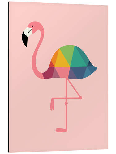 Aluminiumtavla Rainbow Flamingo