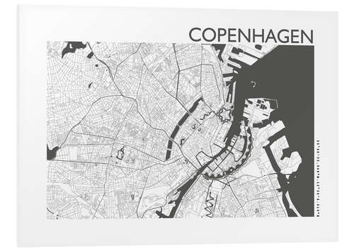 Foam board print City map of Copenhagen III