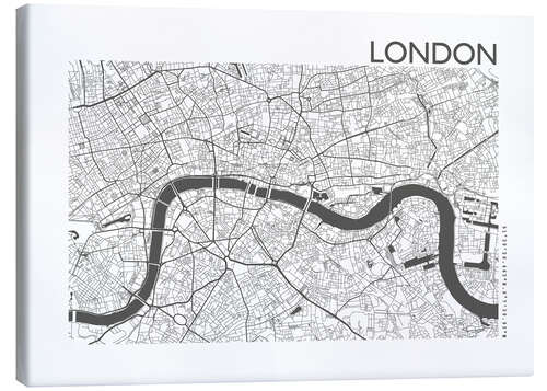 Canvas print City map of London II