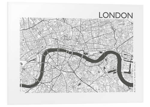 Foam board print City map of London II